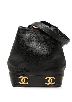 CHANEL Pre-Owned 1991-1994 Triple CC Caviar bucket bag - Black
