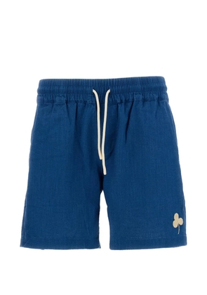 Portuguese Flannel embroidered drawstring shorts - Blue