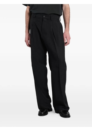 Laneus pleated straight-leg trousers - Black