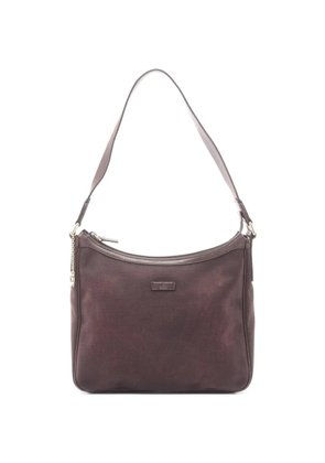 Gucci Pre-Owned 2000s canvas leather shoulder bag - Brown