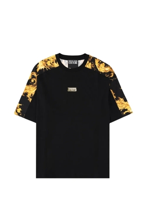 Versace Jeans Couture logo-plaque Baroque-print T-shirt - Black