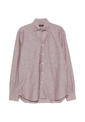 Barba curved-hem shirt - Red