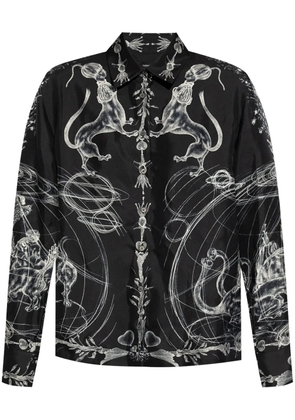 Fabiana Filippi graphic-print silk shirt - Black