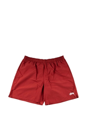 Stüssy logo-print swim shorts - Red