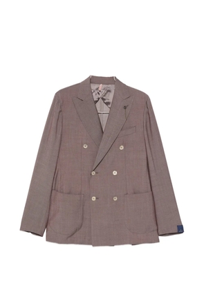 Santaniello double-breasted peak-lapel suit - Red