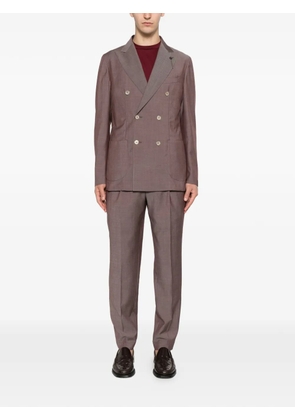 Santaniello double-breasted peak-lapel suit - Red