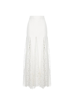 HAMZA Snowflake V2 lace-insert maxi skirt - White