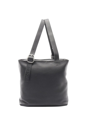 Loewe Pre-Owned 2020s Loop buckled leather shoulder bag - Black