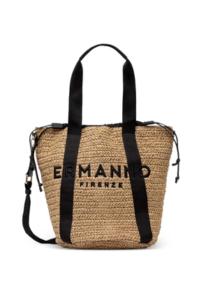 Ermanno Scervino logo-embroidered tote bag - Neutrals