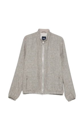 Barba zip-up elasticated-hem jacket - Grey