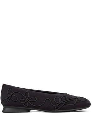 Camper Casi Myra embroidered ballerina shoes - Black