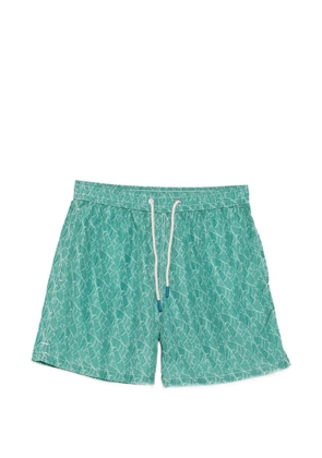 FeFè leaf-print swim shorts - Green