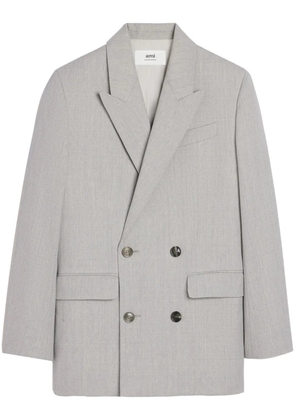 AMI Paris double-breasted virgin wool blazer - Grey
