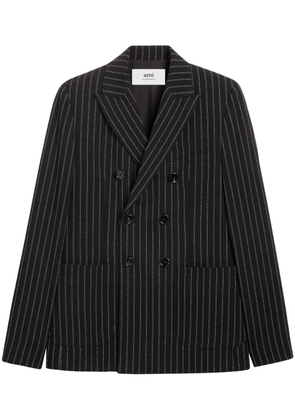 AMI Paris pinstripe double-breasted blazer - Black