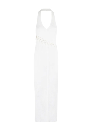 IRO ribbed halterneck dress - White