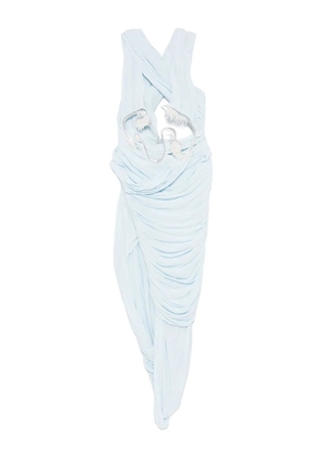 Christopher Esber Sculptured Draped asymmetric dres - Blue