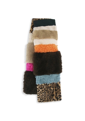 Kurt Geiger London Poppy leopard-print scarf - Brown