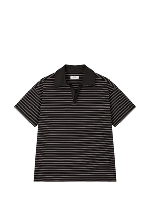 TOMBOY striped-pattern polo shirt - Black