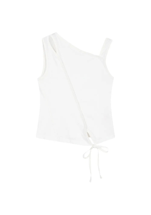 TOMBOY asymmetric tie-fastening top - White