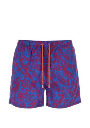 Gallo parrot-print swim shorts - Blue