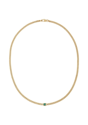 YOJ curb-chain malachite necklace - Gold