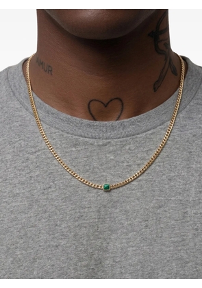 YOJ curb-chain malachite necklace - Gold
