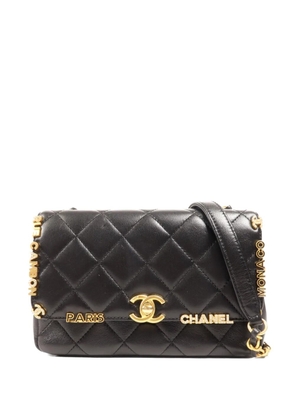 CHANEL Pre-Owned mini Matelasse CC turn-lock flap bag - Black
