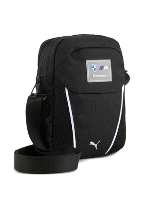 PUMA x BMW M Motorsport logo-patch messenger bag - Black