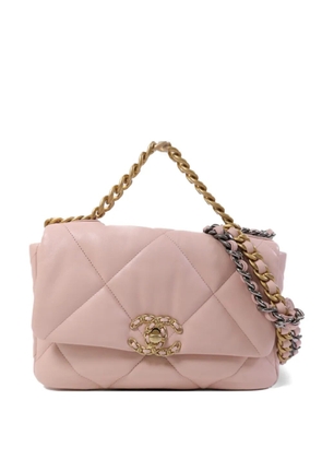 CHANEL Pre-Owned small Chanel 19 quilted crossbody bag - Pink