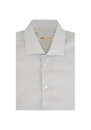 Maurizio Baldassari spread-collar pinstripe shirt - White