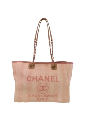 CHANEL Pre-Owned MM Deauville CC canvas tote bag - Pink