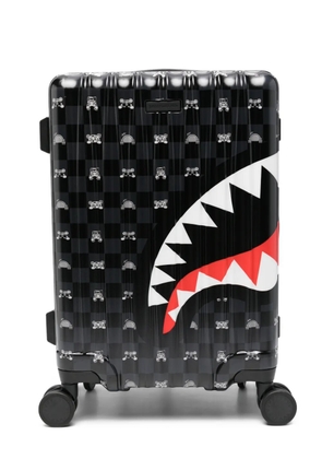 Sprayground Shark Mouth checkerboard suitcase - Black