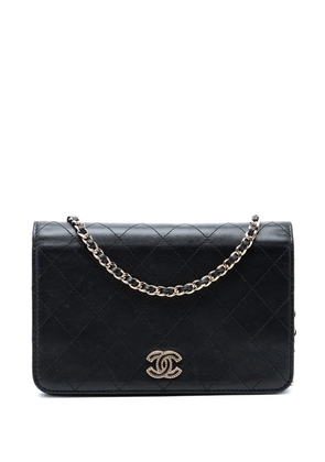CHANEL Pre-Owned 2017-2018 CC Stitched Calfskin Wallet on Chain crossbody bag - Black