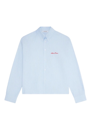 ABOUTBLANK striped chest-pocket shirt - Blue