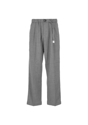 White Sand belted pleated trousers - Grey