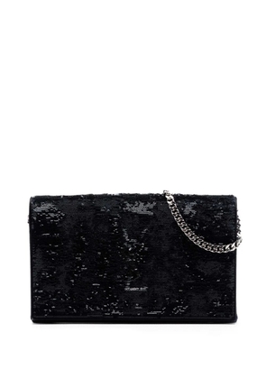 Saint Laurent Pre-Owned 2017 Sequin Monogram Kate Wallet on Chain crossbody bag - Black