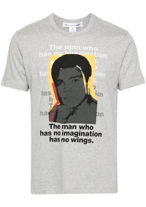 Comme Des Garçons Shirt quote-print cotton T-shirt - Grey