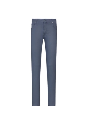 Jacob Cohën logo-patch slim-fit trousers - Blue