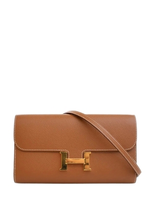 Hermès Pre-Owned 2022 Epsom Constance Long To Go Wallet crossbody bag - Brown