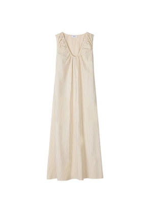 Stylein stripe-pattern ruched dress - Neutrals