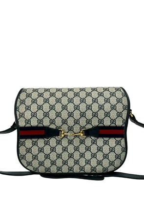 Gucci Pre-Owned 1970-1980 GG Supreme Horsebit Web crossbody bag - Neutrals