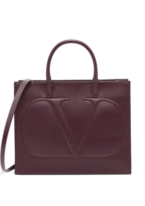 Valentino Garavani VLogo Walk calfskin shopping bag - Red