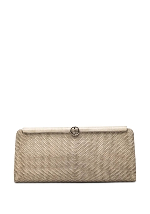 Gucci Pre-Owned 20th Century Woven Metallic Leather and Silk clutch bag - Gold