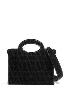 Valentino Garavani Toile Iconographe small shopping bag - Black