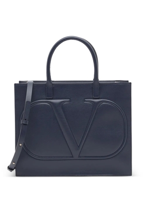 Valentino Garavani VLogo Walk calfskin shopping bag - Blue