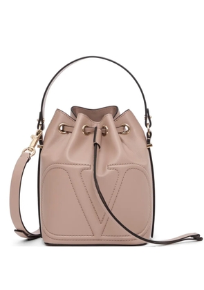 Valentino Garavani VLogo Walk bucket bag in calfskin - Neutrals