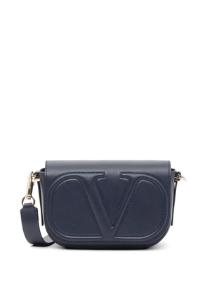 Valentino Garavani VLogo Walk small calfskin crossbody bag - Blue