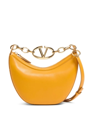 Valentino Garavani mini VLogo Moon bag in nappa with chain - Orange