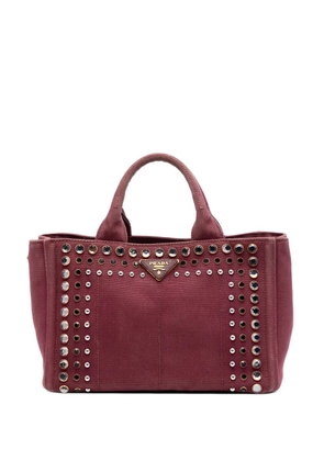 Prada Pre-Owned 2011-2015 Small Canvas Canapa Bijoux satchel - Red