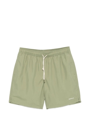Barbour Staple logo-embroidered drawstring swim shorts - Green